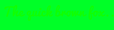 Image with Font Color 11FF00 and Background Color 00FF27